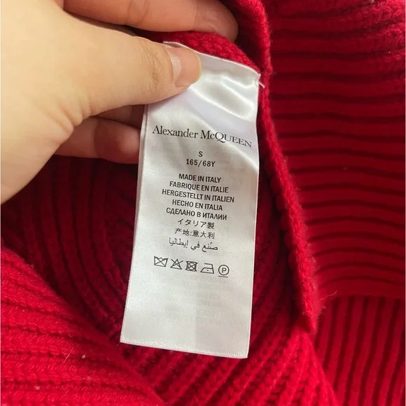 Alexander McQueen chunky sweater in rib knit size small